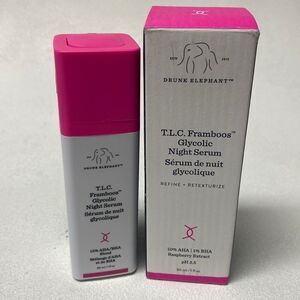 Drunk Elephant TLC Framboos Glycolic Night Serum 1 Oz NIB